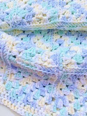 Baby Gender Neutral Afghan Blanket for newborn. Crocheted blanket for babies